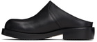 Dries Van Noten Black Leather Clogs