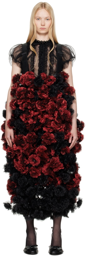 Photo: Noir Kei Ninomiya Red & Black Floral Maxi Skirt