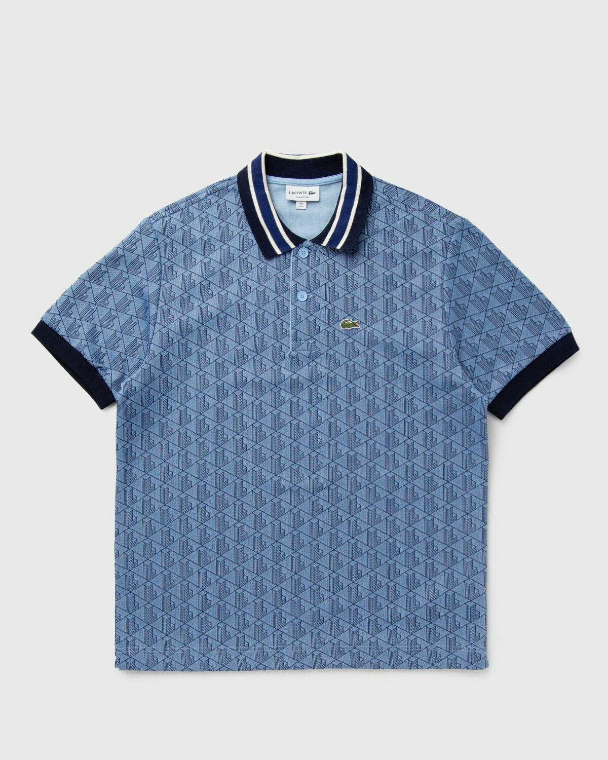 【LACOSTE】Contrast Collar Monogram Polo★アイコニックポロ!! Lacoste Contrast Collar Monogram Polo Shirt -DH1417