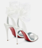 Christian Louboutin - Sandale du Désert 100 embellished satin crêpe sandals