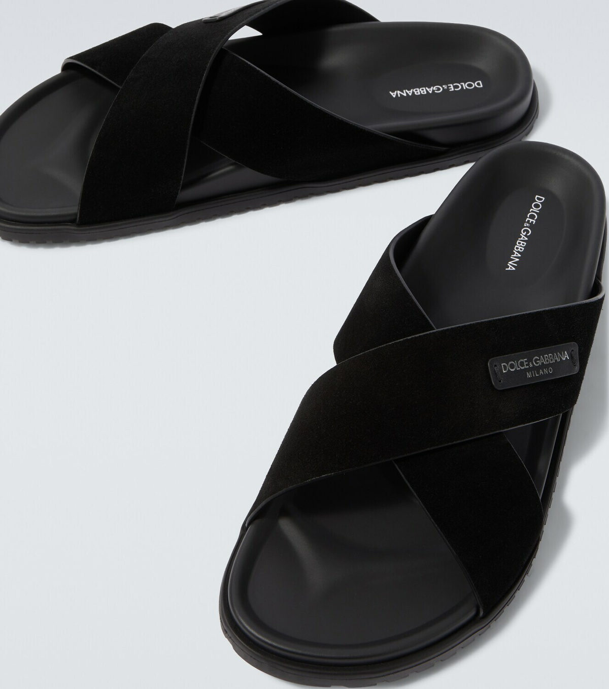 Dolce&Gabbana Logo suede sandals