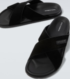 Dolce&Gabbana Logo suede sandals