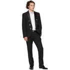 Balmain Black Cotton Double-Breasted Blazer