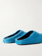 Marni - Fussbett Calf Hair Slippers - Blue