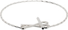 AMI Paris Silver Brass Ami de Coeur Chain Bracelet