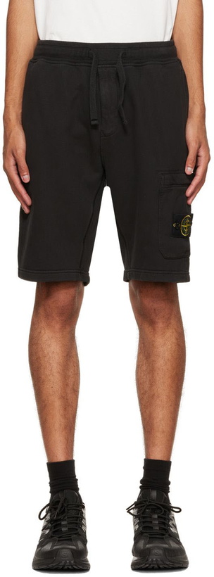 Photo: Stone Island Black Patch Shorts