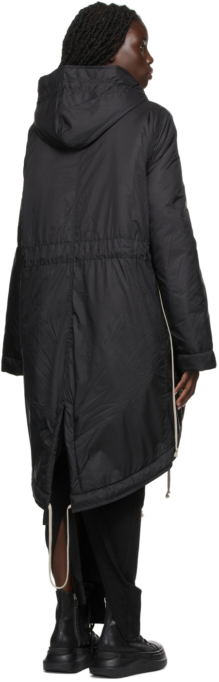 Rick Owens Drkshdw Black Jumbo Fishtail Coat Rick Owens Drkshdw