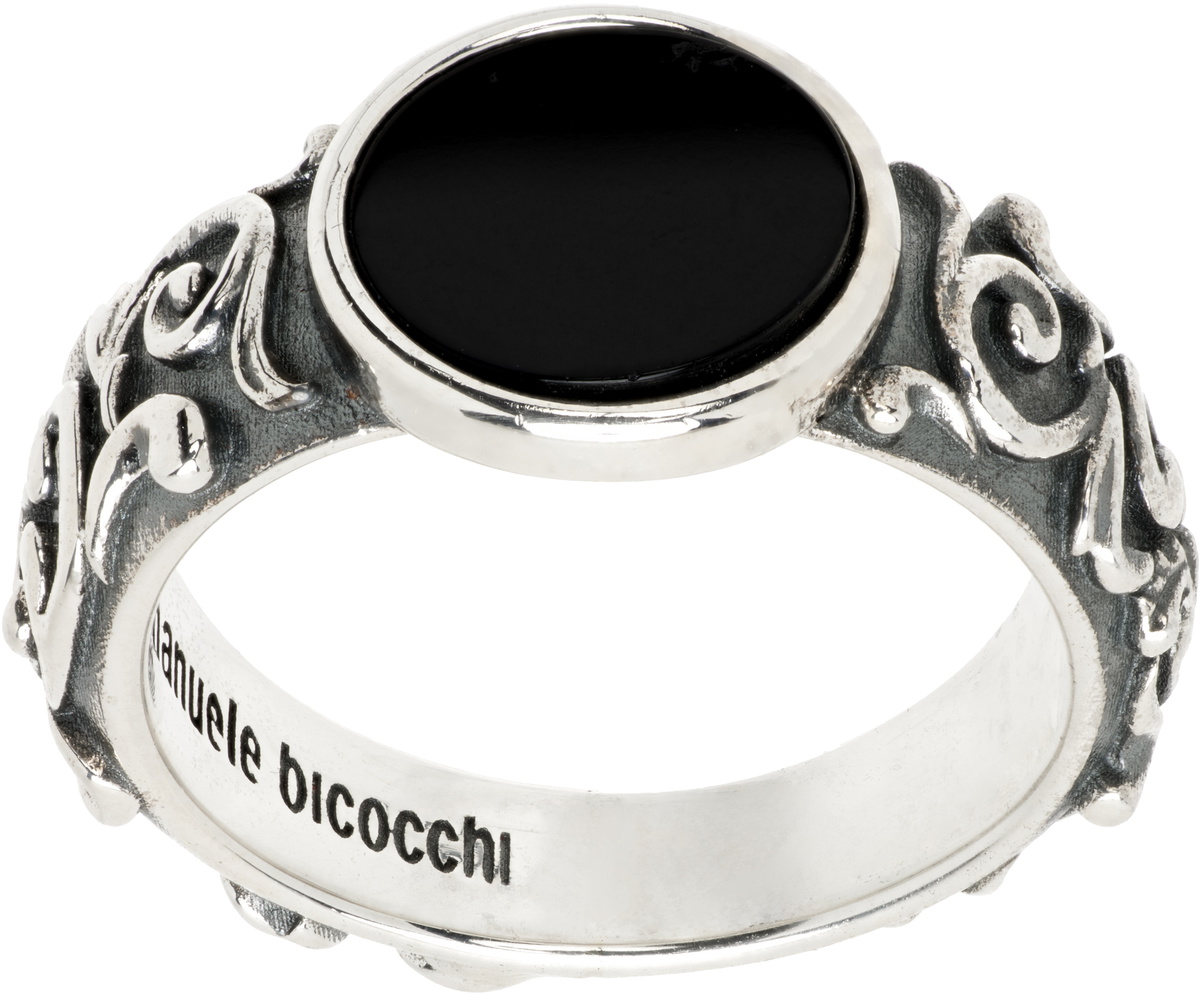 Emanuele Bicocchi Arabesque Onyx Chevalier Ring
