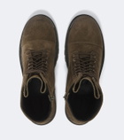 Balenciaga Strike suede combat boots