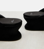 Balenciaga Gaeta satin wedge thong sandals