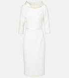 Safiyaa Bridal Meryl crêpe midi dress