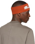 Rick Owens DRKSHDW Orange Logo Headband
