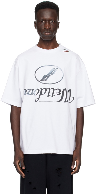 Photo: We11done White Distressed T-Shirt