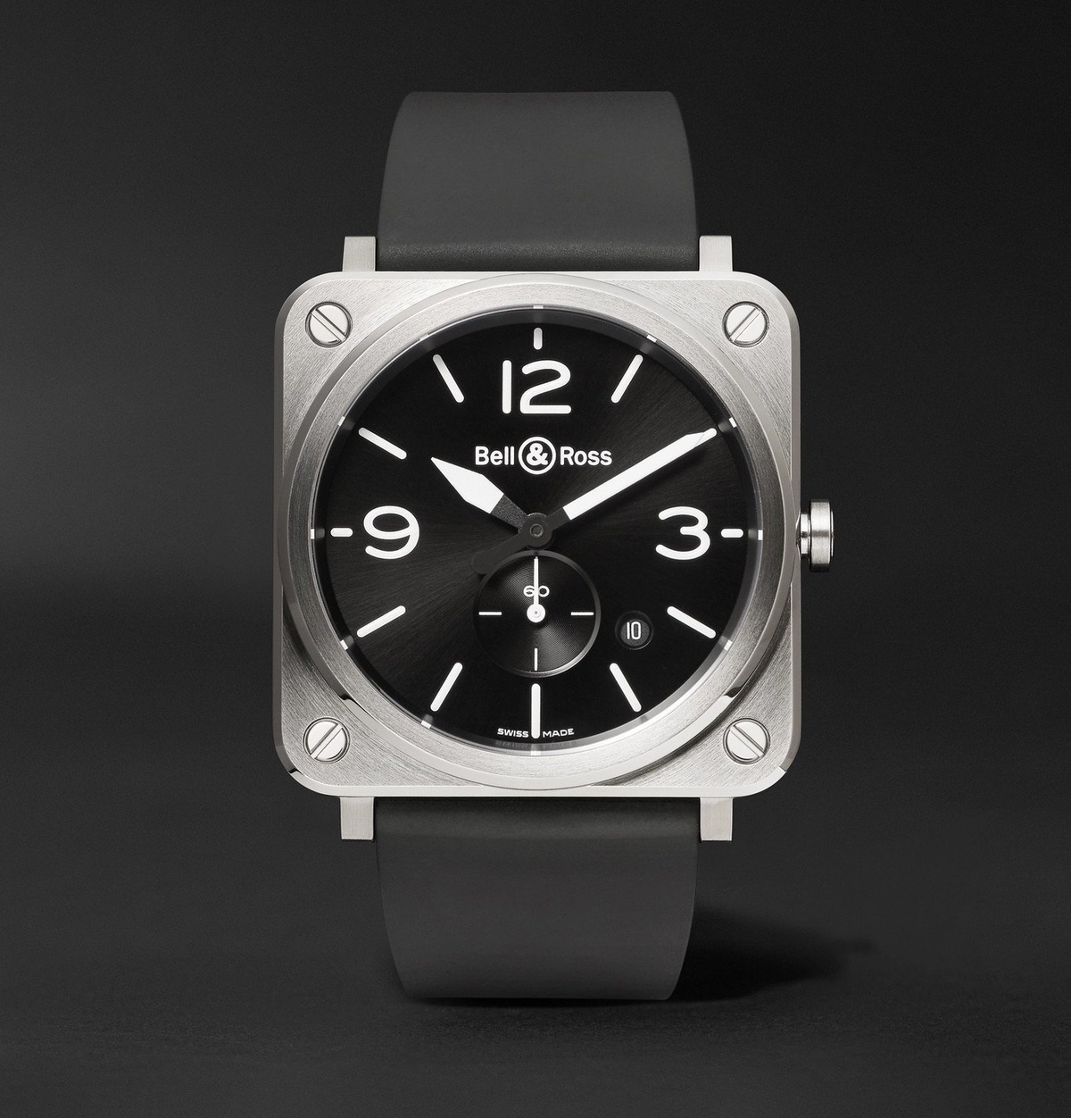 Bell & Ross - BR S 39mm Steel and Rubber Watch, Ref. No. BRS‐BLC 