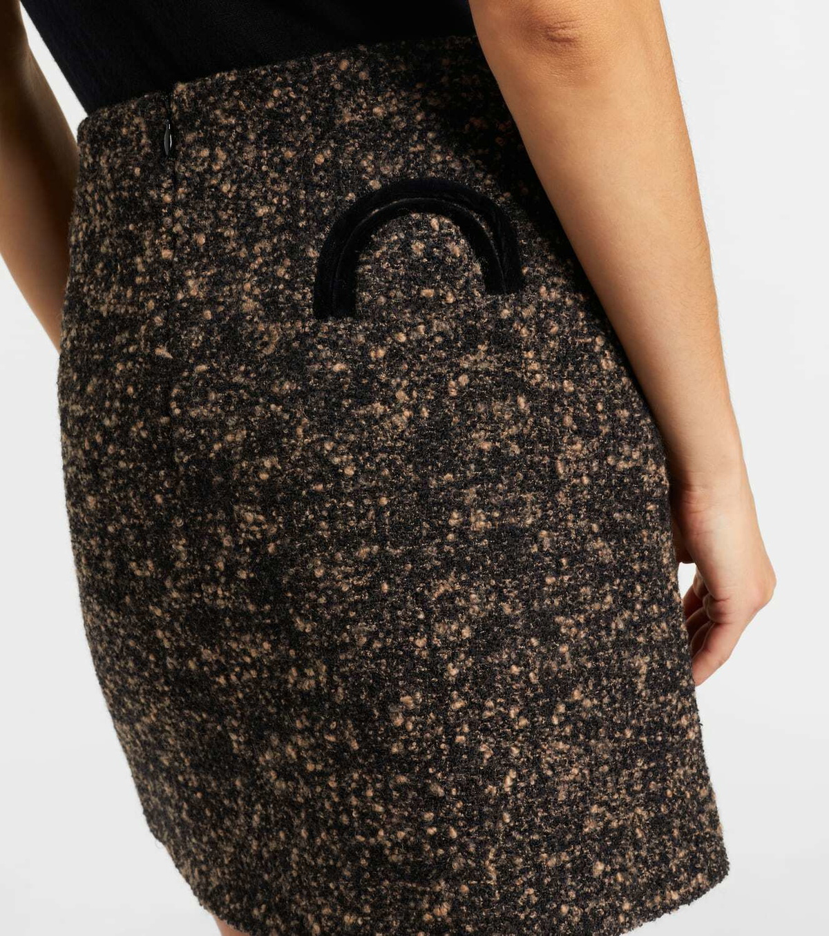 Blazé Milano Coci wool-blend tweed miniskirt