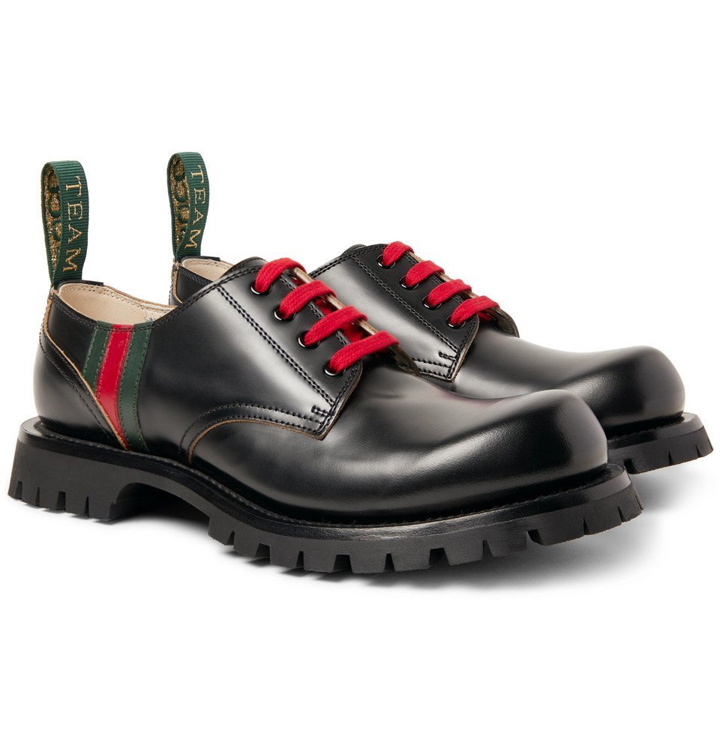 Photo: Gucci - Arley Leather Derby Shoes - Men - Black