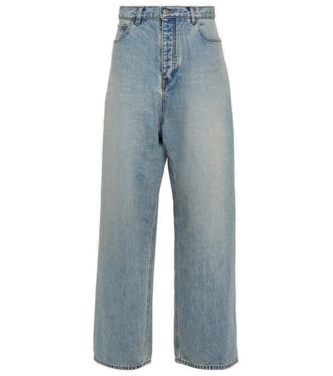 【関税＆送料込み】Balenciaga Wide Leg Jeans Balenciaga Wide Leg Denim Jeans - Blue - Women