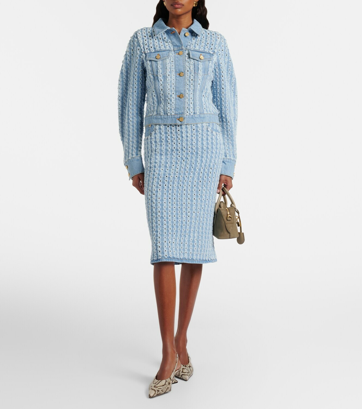 Nina Ricci Striped denim jacket