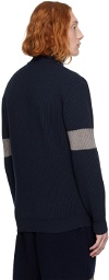 Giorgio Armani Navy Zip Sweater