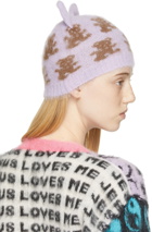 Ashley Williams SSENSE Exclusive Purple Teddies Cat Hat