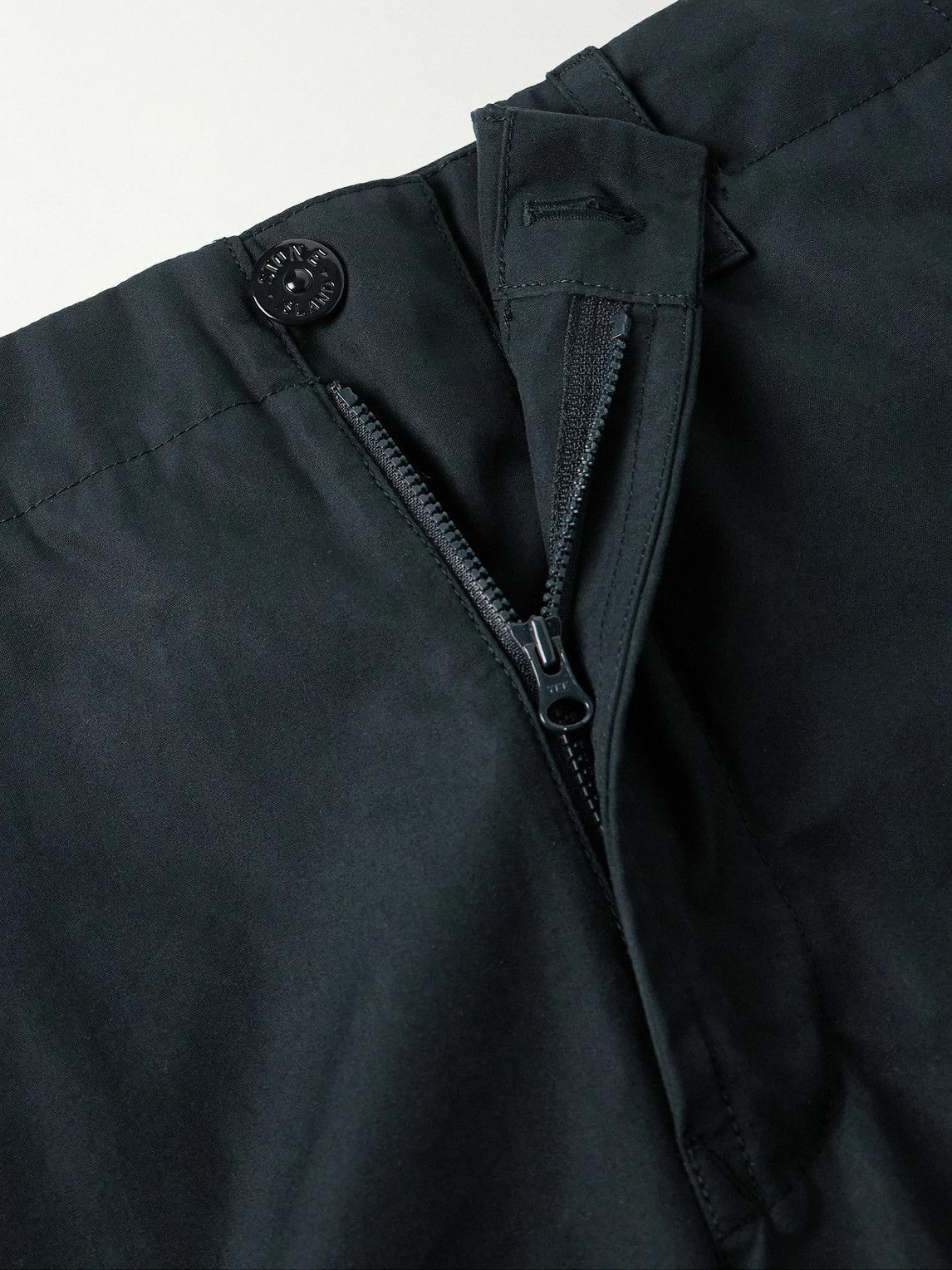 Stone Island - Ghost Straight-Leg Logo-Appliquéd Organic Cotton Chinos - Blue