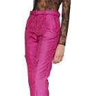 Off-White Pink Moire Cigarette Trousers