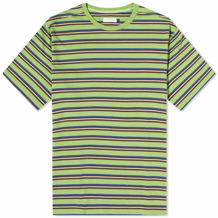 Photo: Pop Trading Company Men's Striped Logo T-Shirt in Foliage