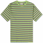 Pop Trading Company Men's Striped Logo T-Shirt in Foliage