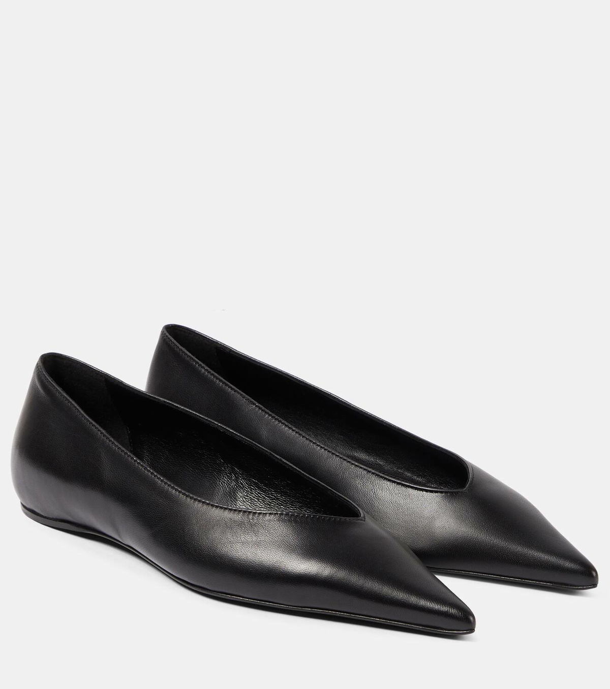 Toteme The Asymmetric leather ballet flats Toteme