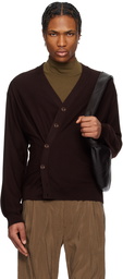 LEMAIRE Burgundy Relaxed Twisted Cardigan