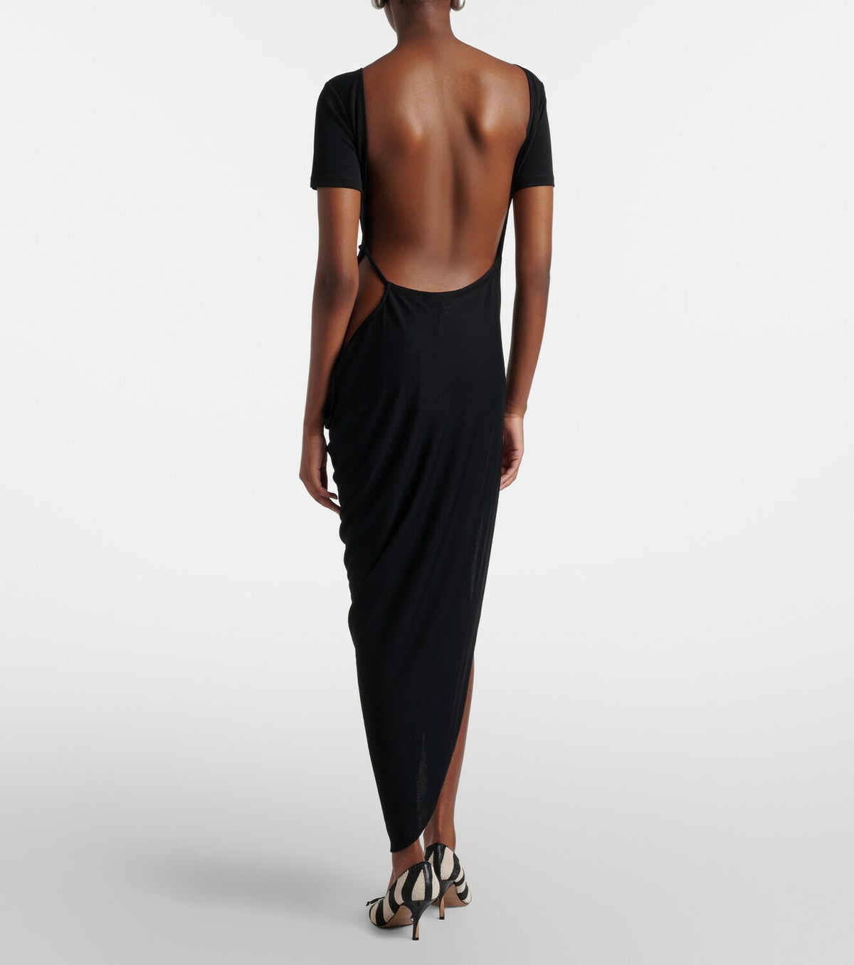 Jacquemus Sole cutout jersey midi dress