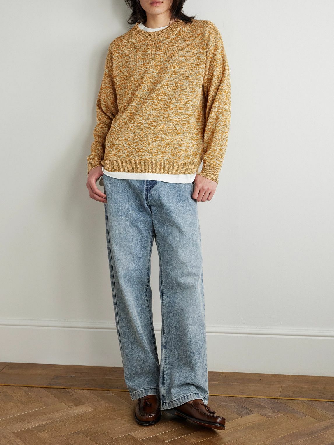 Federico Curradi - Linen and Cotton-Blend Sweater - Orange