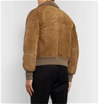 TOM FORD - Shearling Bomber Jacket - Brown