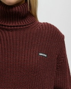 ROTATE Birger Christensen KNIT TURTLENECK JUMPER Red Womens Pullover