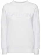 LANVIN - Logo Embroidered Cotton Sweatshirt