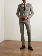 Canali - Kei Slim-Fit Wool-Flannel Suit Trousers - Brown