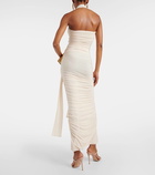 Blumarine Ruched halterneck jersey gown