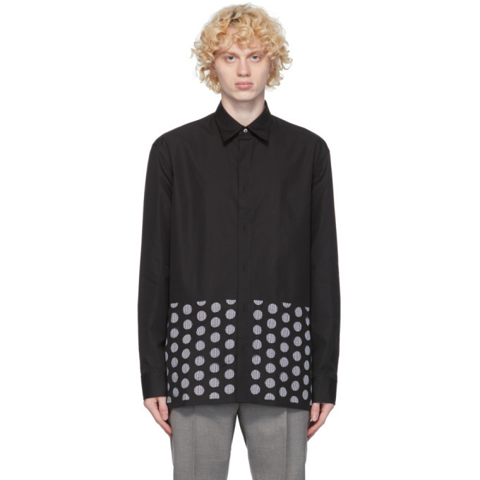 Maison Margiela Black Punched Holes Shirt Maison Margiela