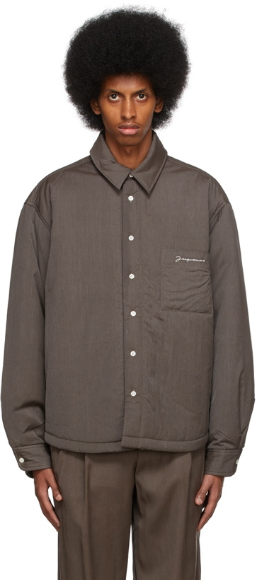 Photo: Jacquemus Taupe La Montagne 'La Chemise Boulanger' Shirt