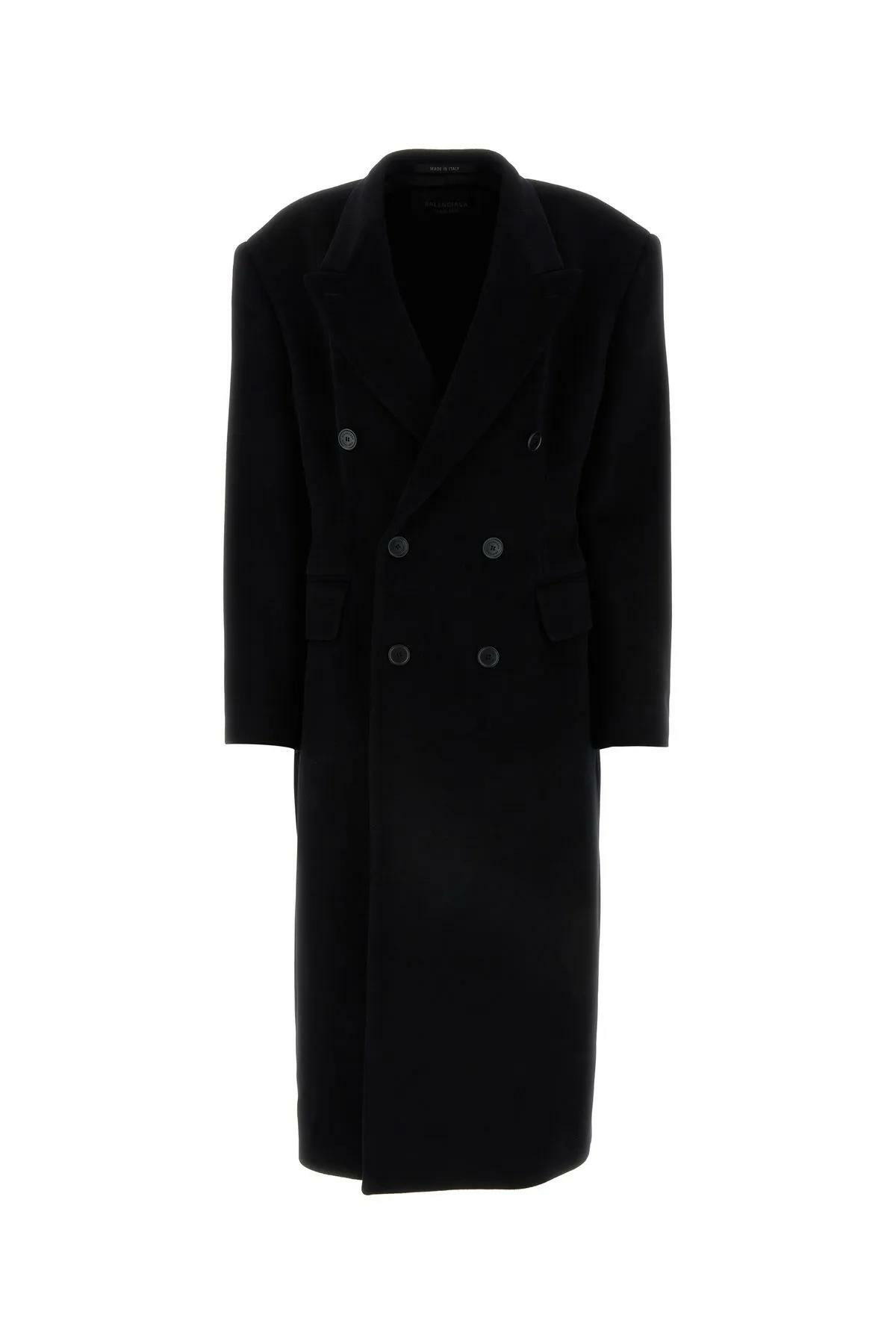 Balenciaga Midnight Blue Cotton Overcoat Balenciaga