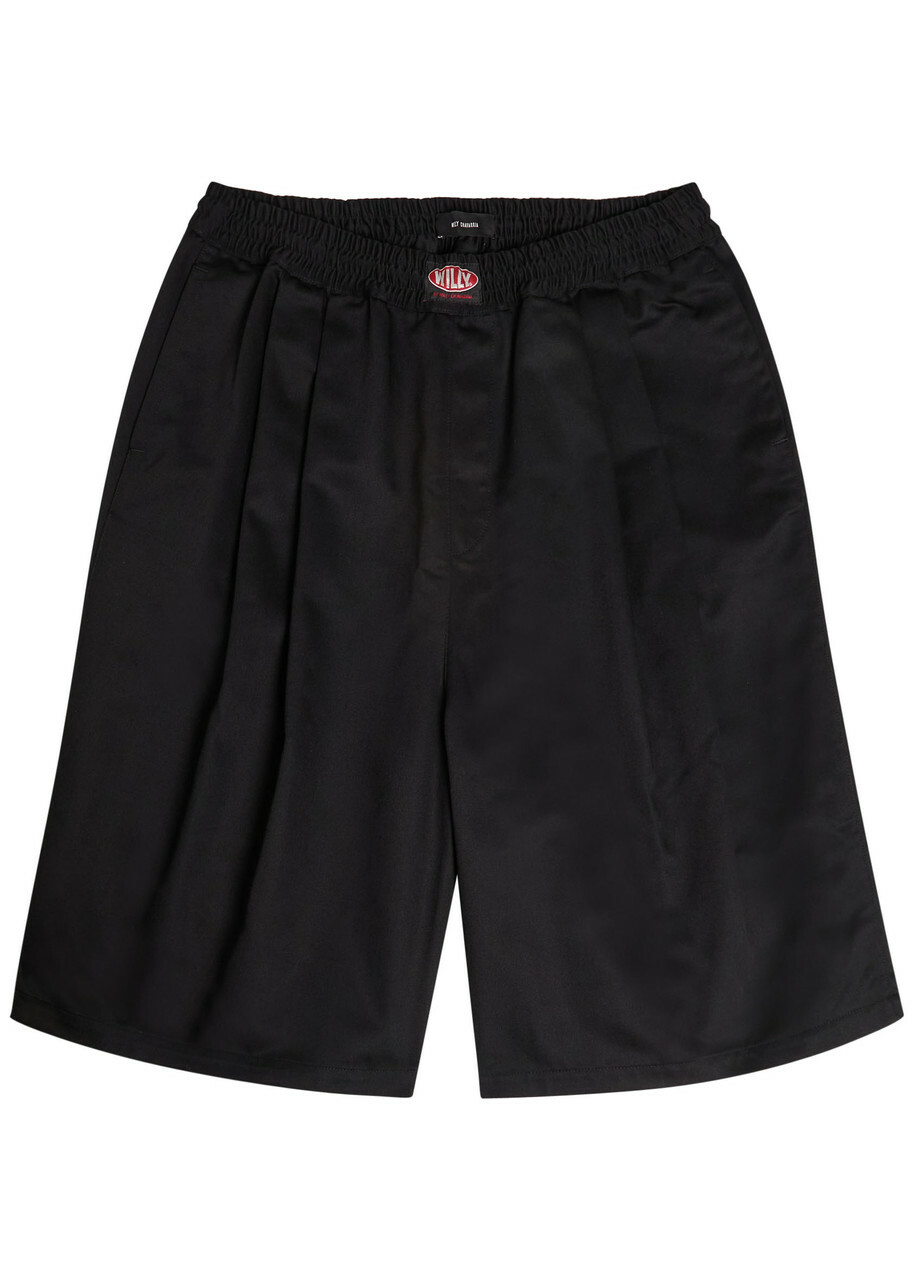 Willy Chavarria Orale Canvas Shorts Black