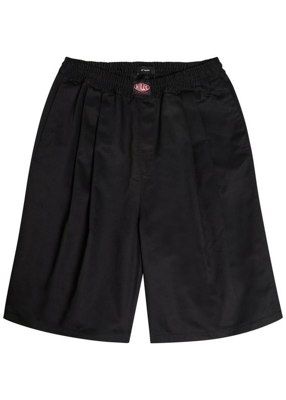 Photo: Willy Chavarria Orale Canvas Shorts Black