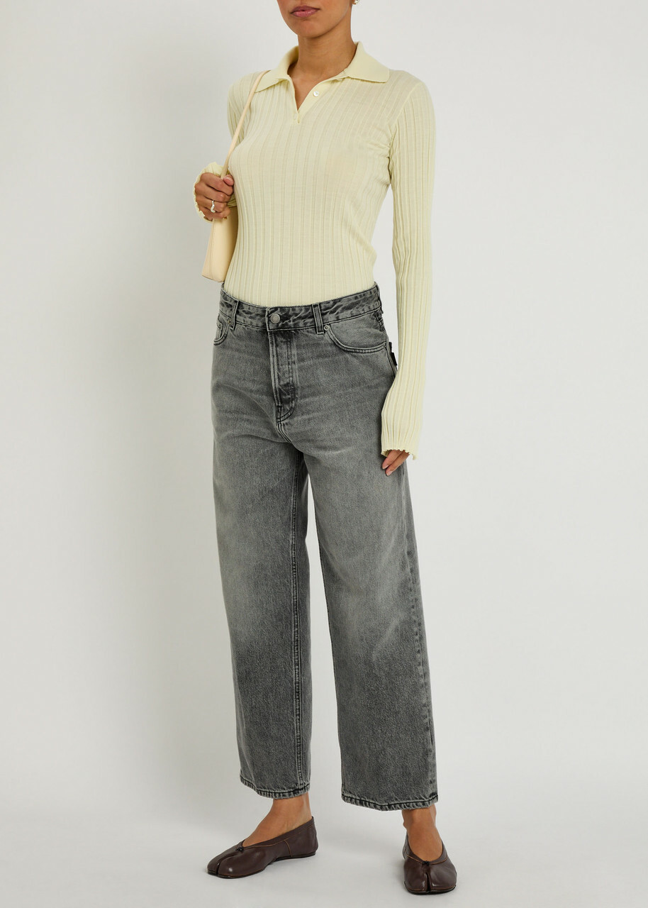 Haikure Betty Cropped Straight-leg Jeans Grey