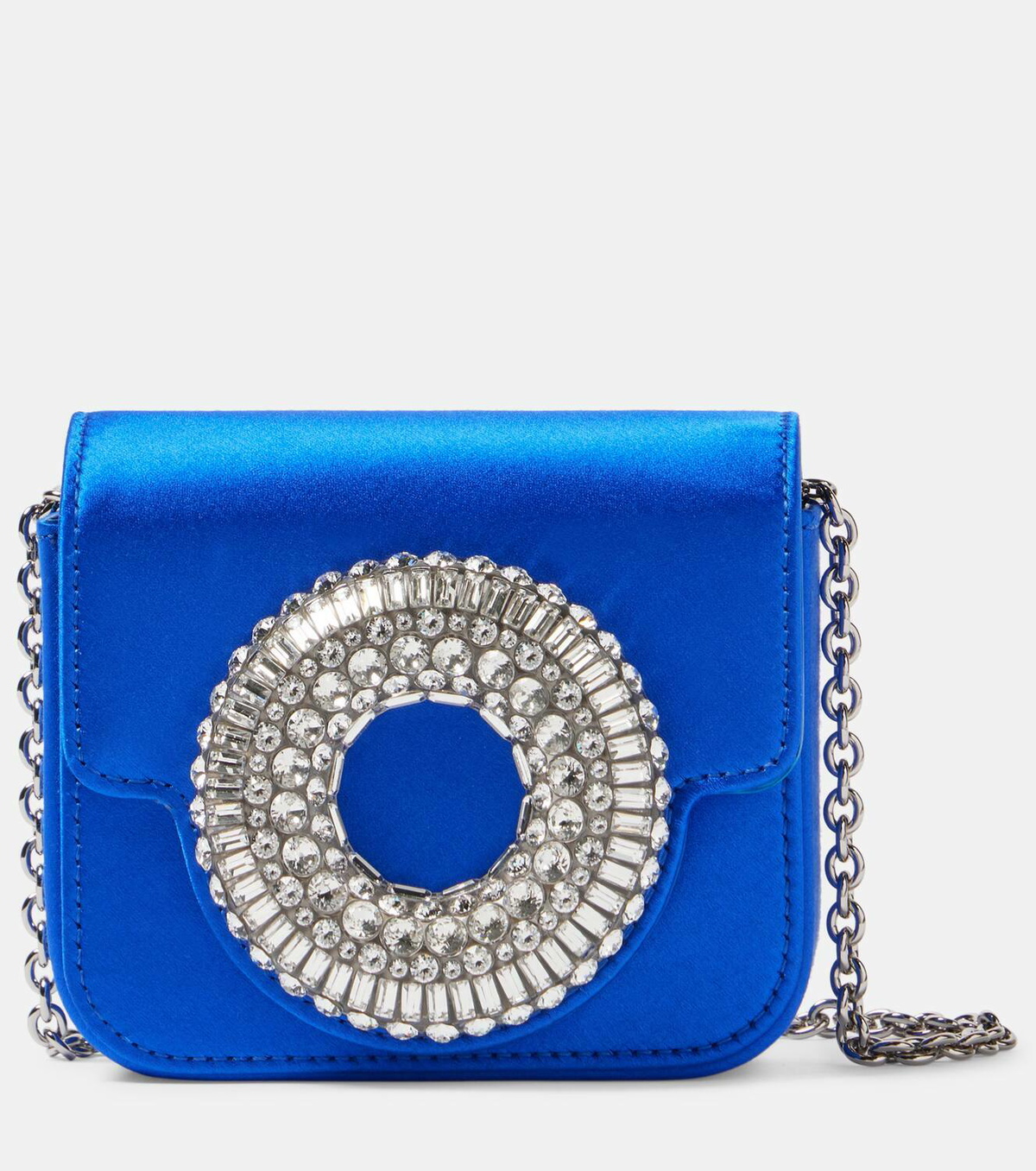 Aquazzura Mini embellished satin shoulder bag Aquazzura