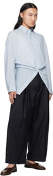 Hed Mayner Navy Wool Trousers