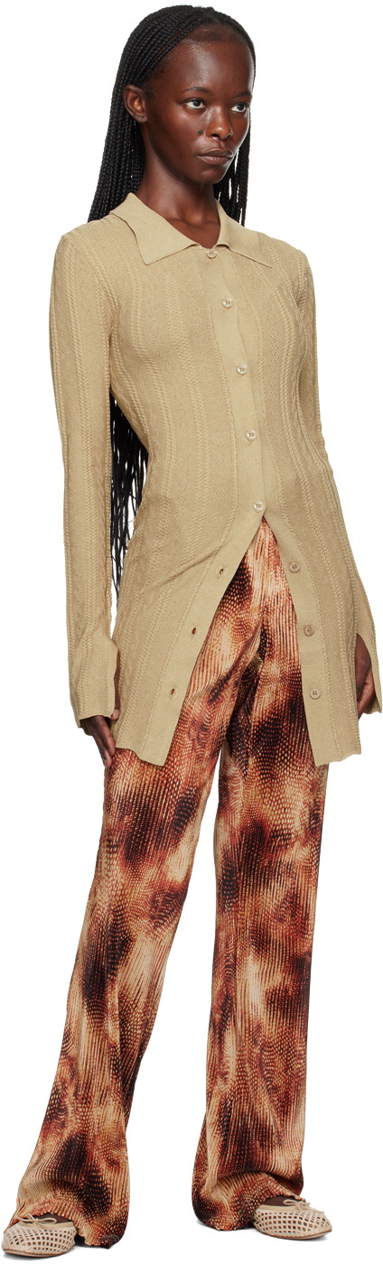 Song for the Mute Brown Printed Leggings