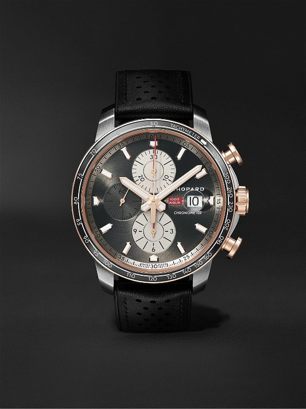Photo: Chopard - Mille Miglia 2021 Race Edition Limited Edition Automatic Chronograph 44mm Stainless Steel, 18-Karat Rose Gold and Leather Watch, Ref. No. 168589-3028