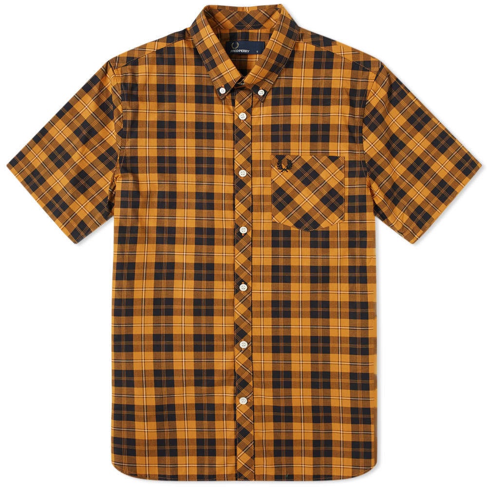 Perry Short Sleeve Check Pocket Shirt Fred Perry