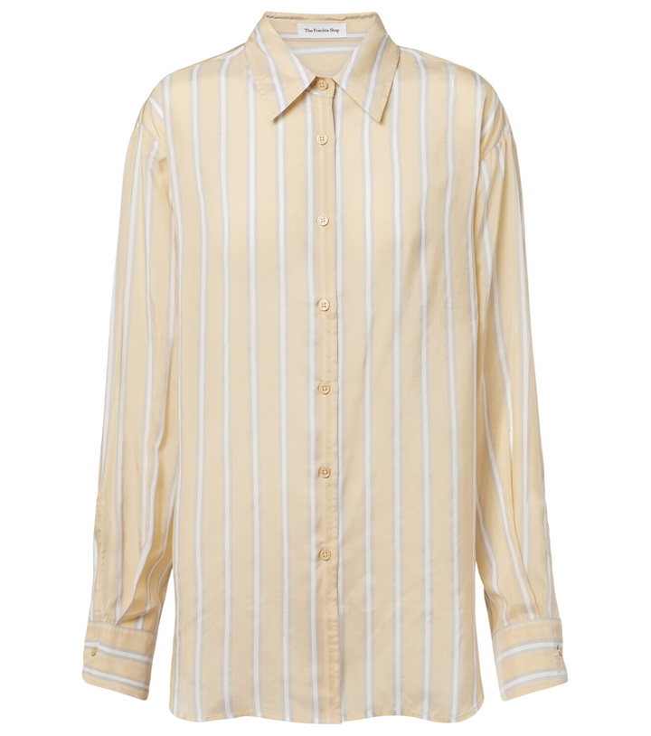 Photo: The Frankie Shop Peri striped twill shirt