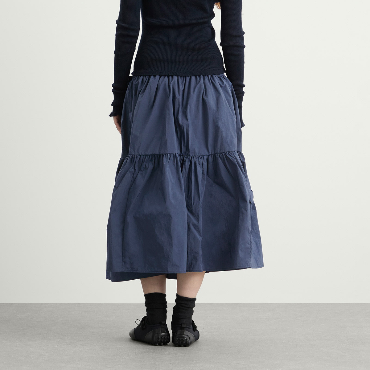 Cecilie Bahnsen Women's Cai Skirt in Ripstop in Navy